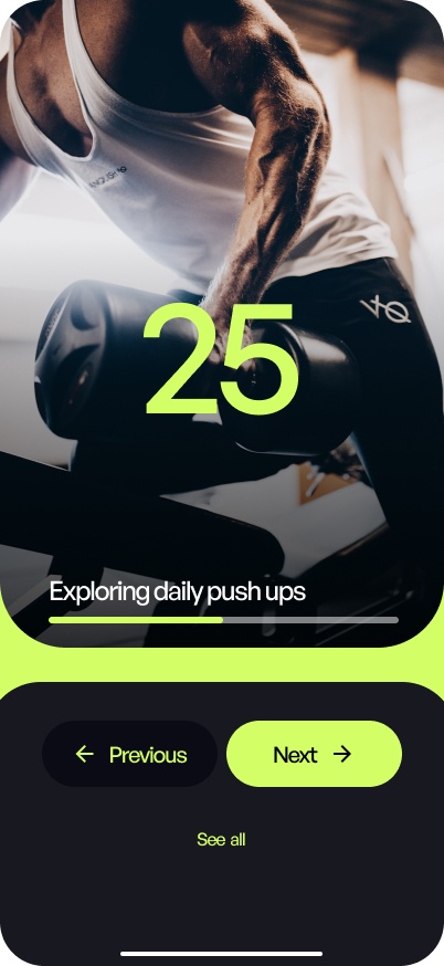 Strandis Workout Guide Screen