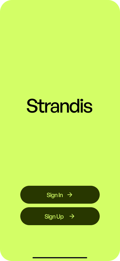 Strandis Onboarding Screen