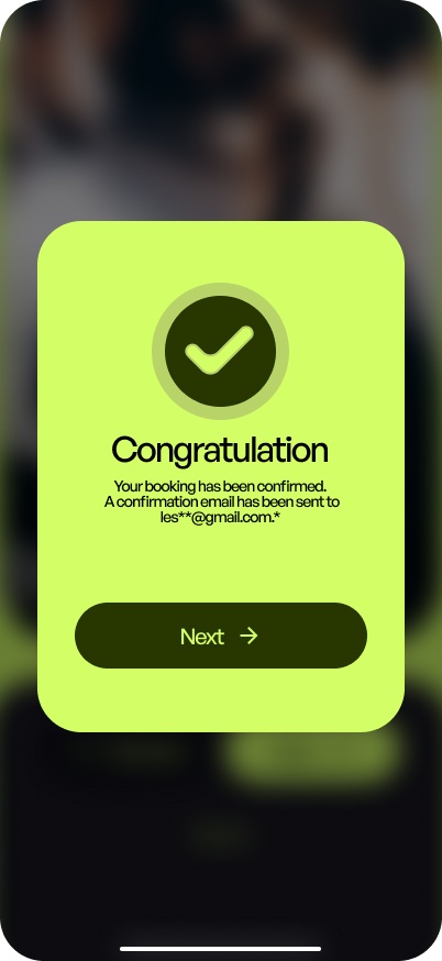 Strandis Congratulation Screen