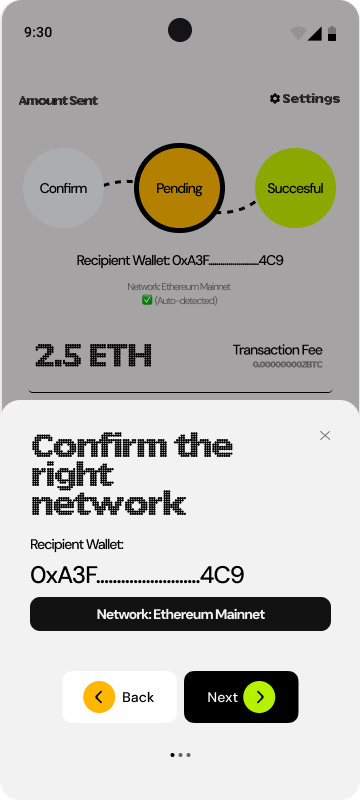 Crypto Transfer Screen